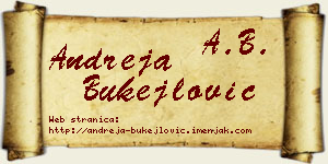 Andreja Bukejlović vizit kartica